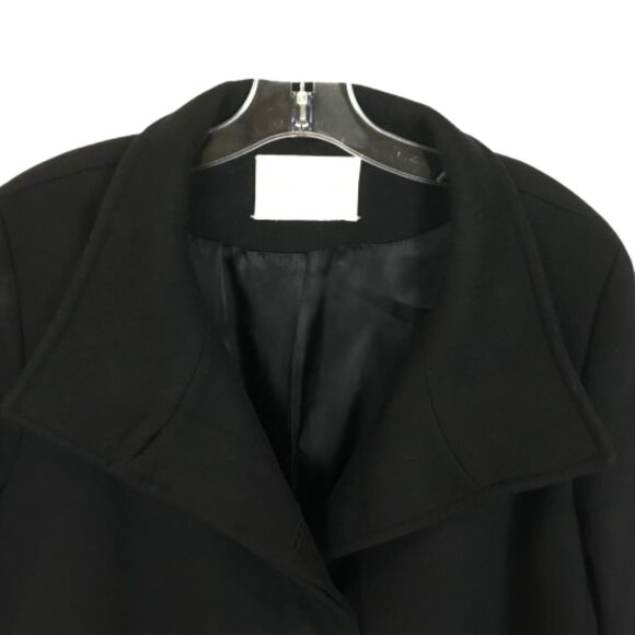 Fleurette Womens Size 14 Black Wool Cashmere Blend Winter Peacoat - Picture 2 of 6